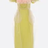 Abiti>SIMONE ROCHA abito a doppio strato in tulle con fiori Verde