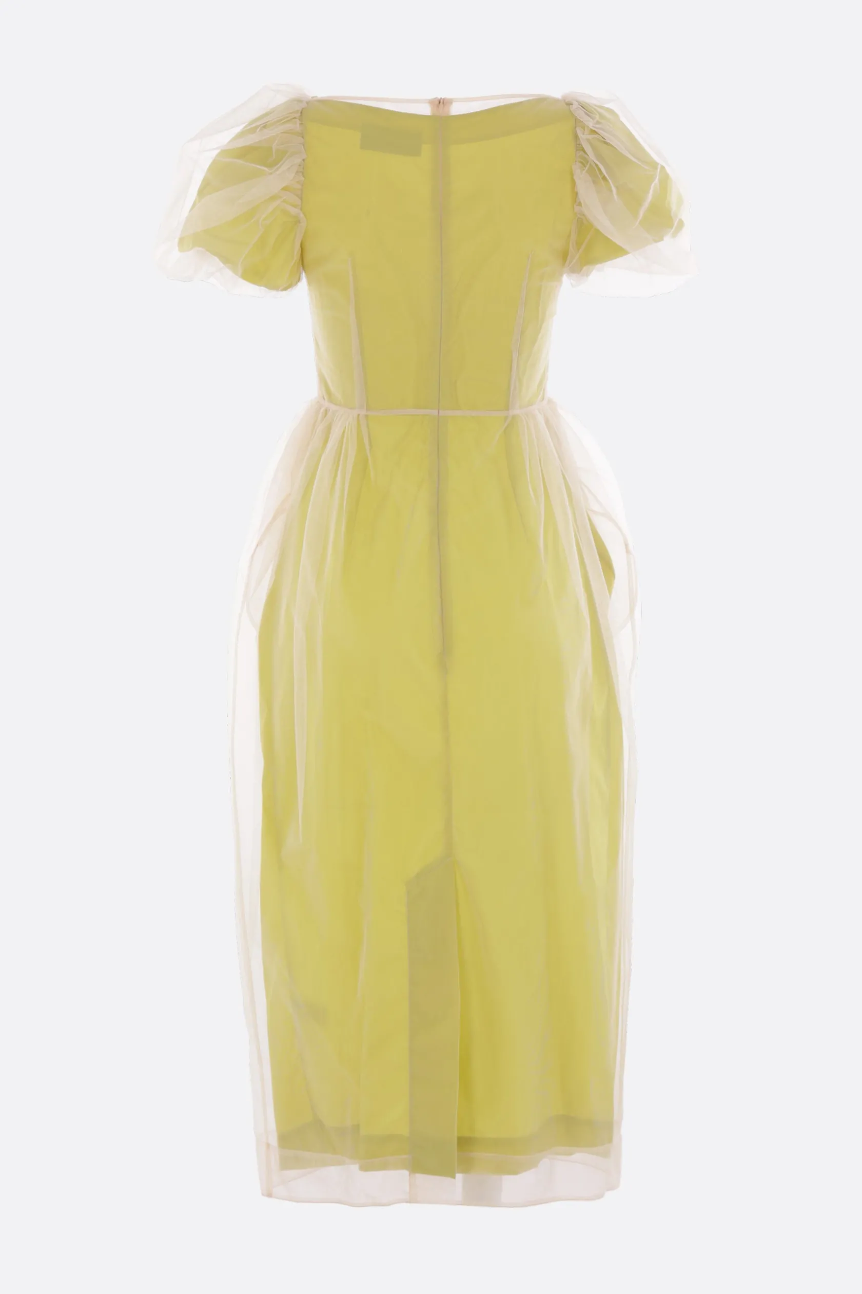 Abiti>SIMONE ROCHA abito a doppio strato in tulle con fiori Verde