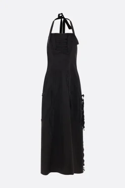 Abiti>MAISON MARGIELA abito a grembiule in misto viscosa Nero