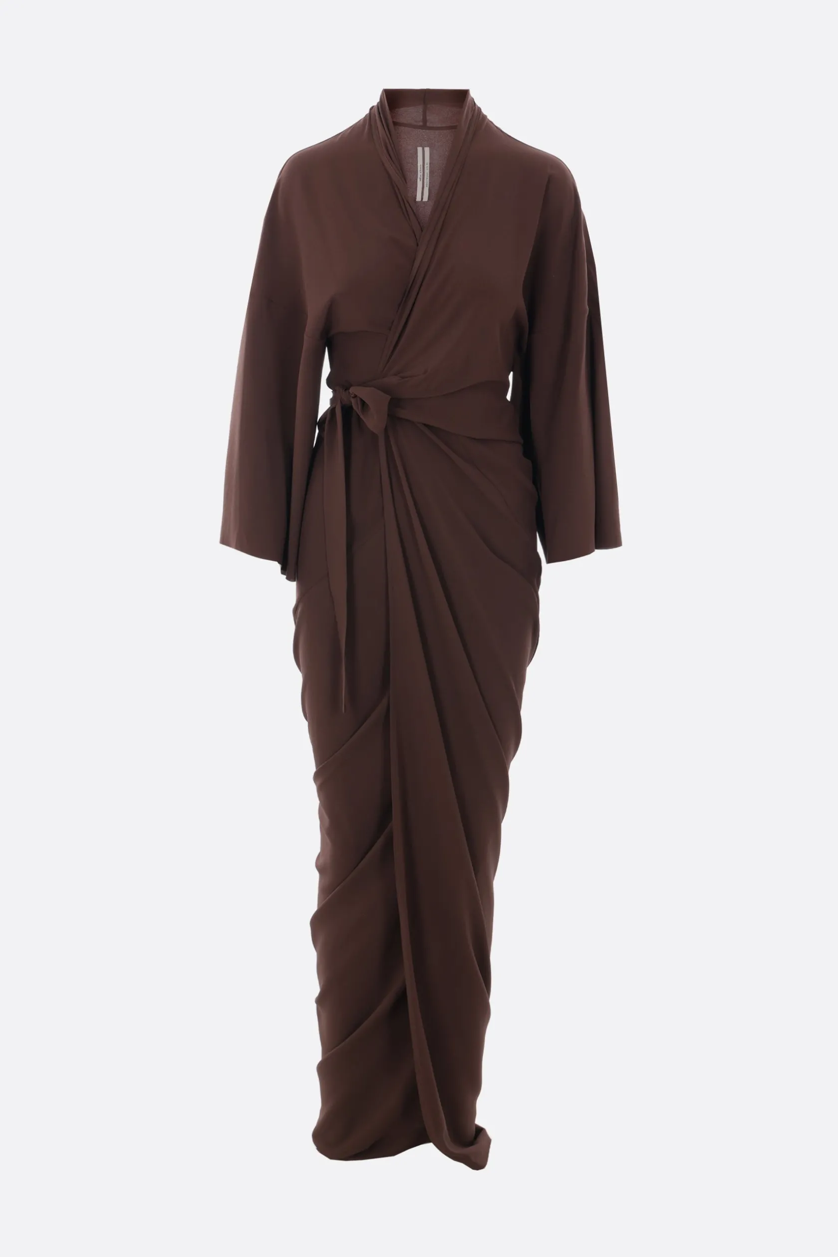Abiti>RICK OWENS abito a portafoglio in crêpe Marrone