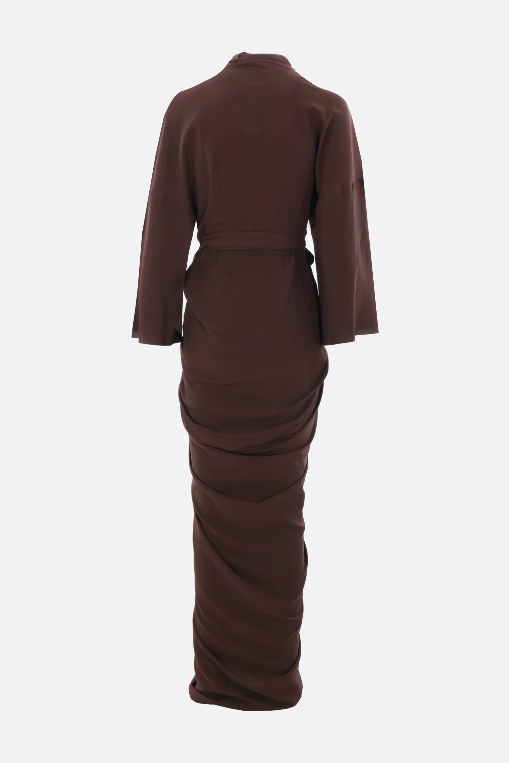 Abiti>RICK OWENS abito a portafoglio in crêpe Marrone