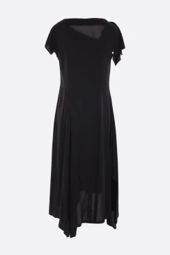 Abiti>Y'S abito asimmetrico in rayon Nero