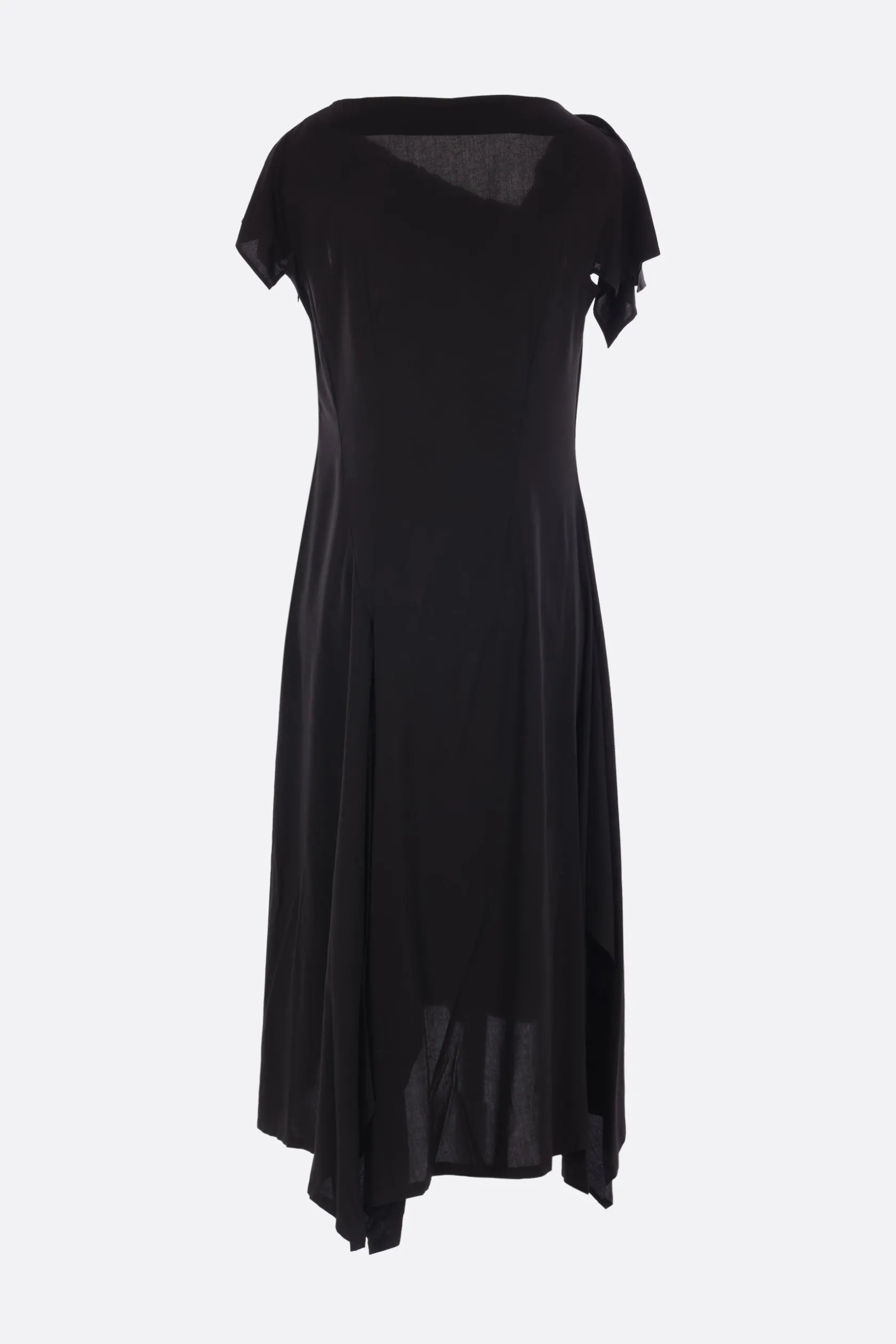Abiti>Y'S abito asimmetrico in rayon Nero