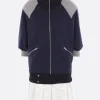 Abiti>ALL IN abito bomber in jersey e tessuto tecnico Multicolor