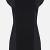 Abiti>SACAI abito corto in popeline e jersey Nero