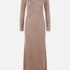 Abiti>BALENCIAGA abito lungo in maglia con paillettes Marrone