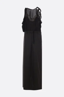 Abiti>BALENCIAGA abito lungo Patched Slip Nero
