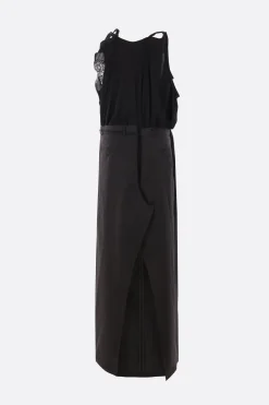 Abiti>BALENCIAGA abito lungo Patched Slip Nero