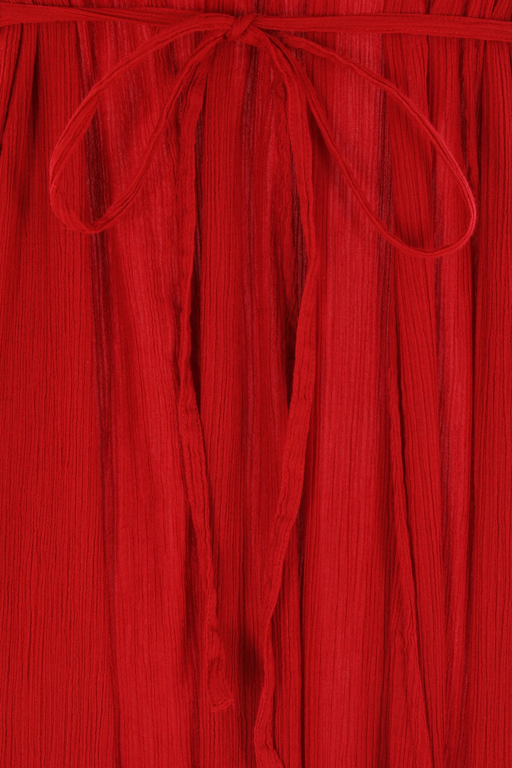 Abiti>MARIA CALDERARA abito lungo Scarlet in mussola di cotone Rosso