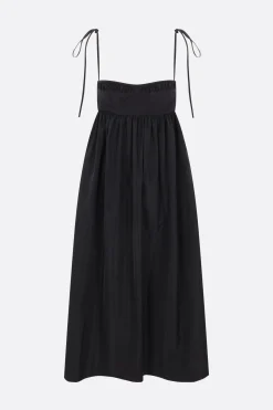 Abiti>CECILIE BAHNSEN abito midi Alena in taffetà Nero