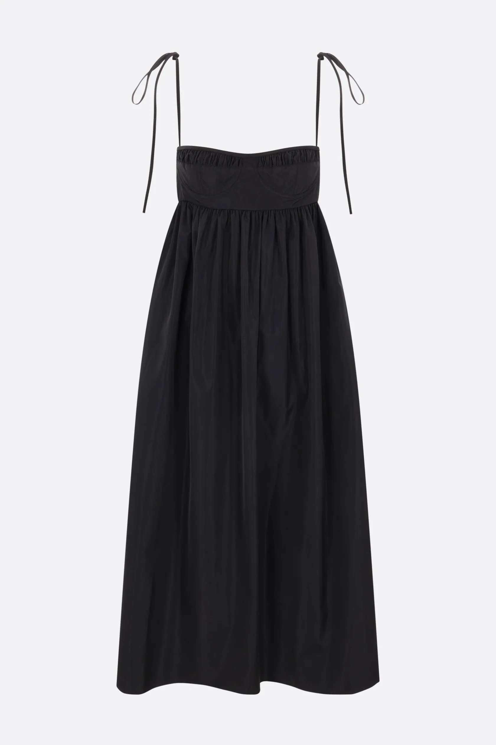 Abiti>CECILIE BAHNSEN abito midi Alena in taffetà Nero