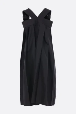 Abiti>COMME DES GARÇONS COMME des GARÇONS abito midi in drill plissé Nero