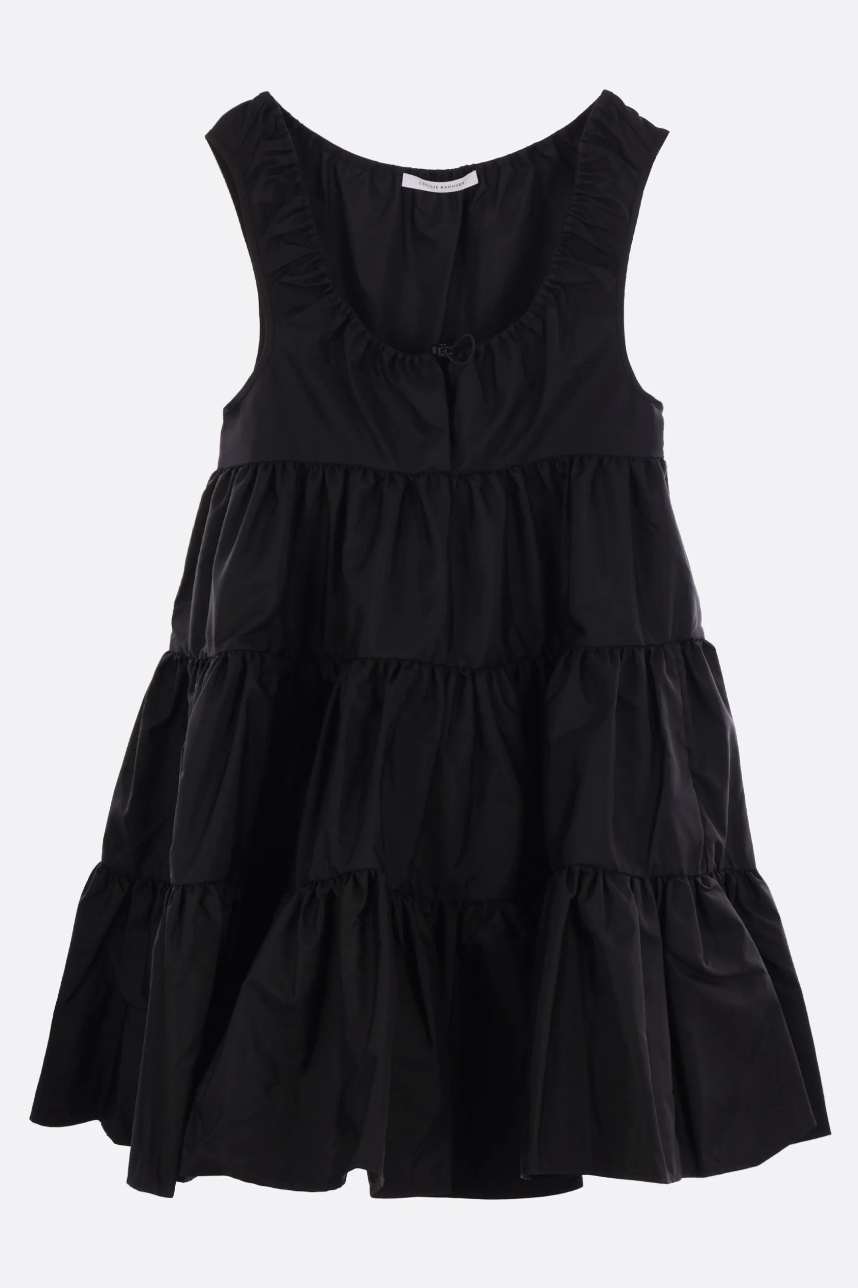 Abiti>CECILIE BAHNSEN abito smanicato Aino in taffetà crinkled Nero