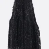 Abiti>CECILIE BAHNSEN abito smanicato Azelia in tulle con paillettes Nero