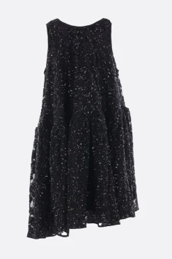 Abiti>CECILIE BAHNSEN abito smanicato Azelia in tulle con paillettes Nero