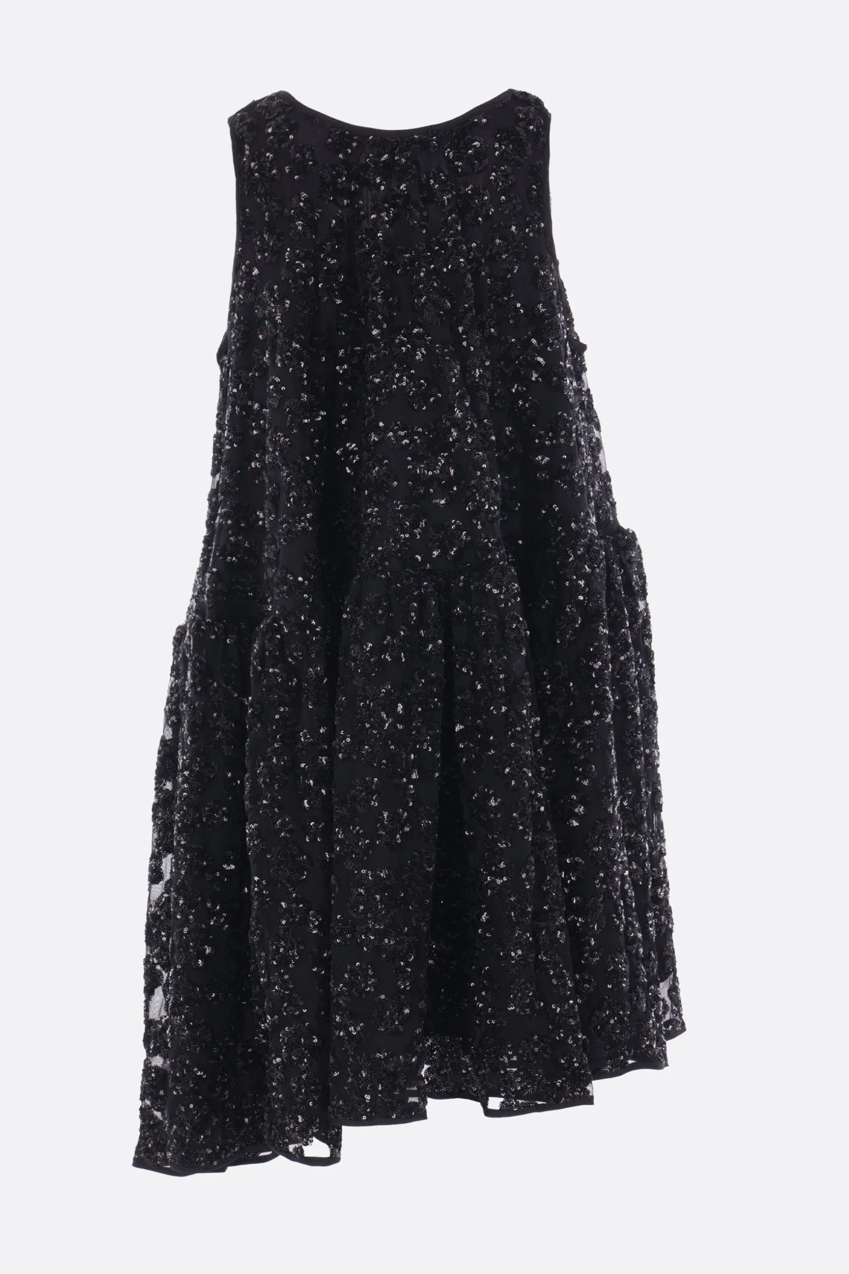 Abiti>CECILIE BAHNSEN abito smanicato Azelia in tulle con paillettes Nero