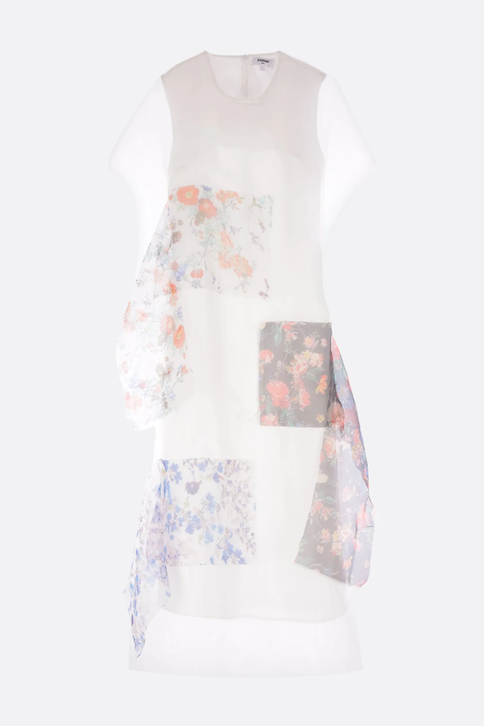 Abiti>ZOMER abito smanicato Bosch in organza Bianco