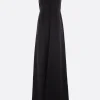 Abiti>MM6 abito smanicato in crêpe envers satin Nero