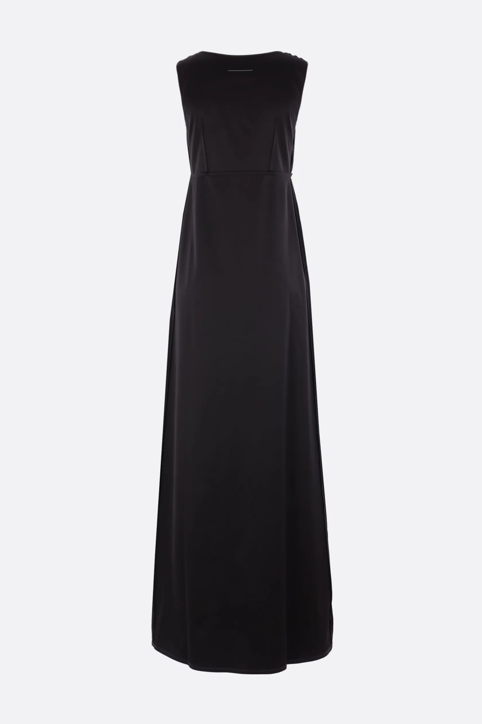 Abiti>MM6 abito smanicato in crêpe envers satin Nero