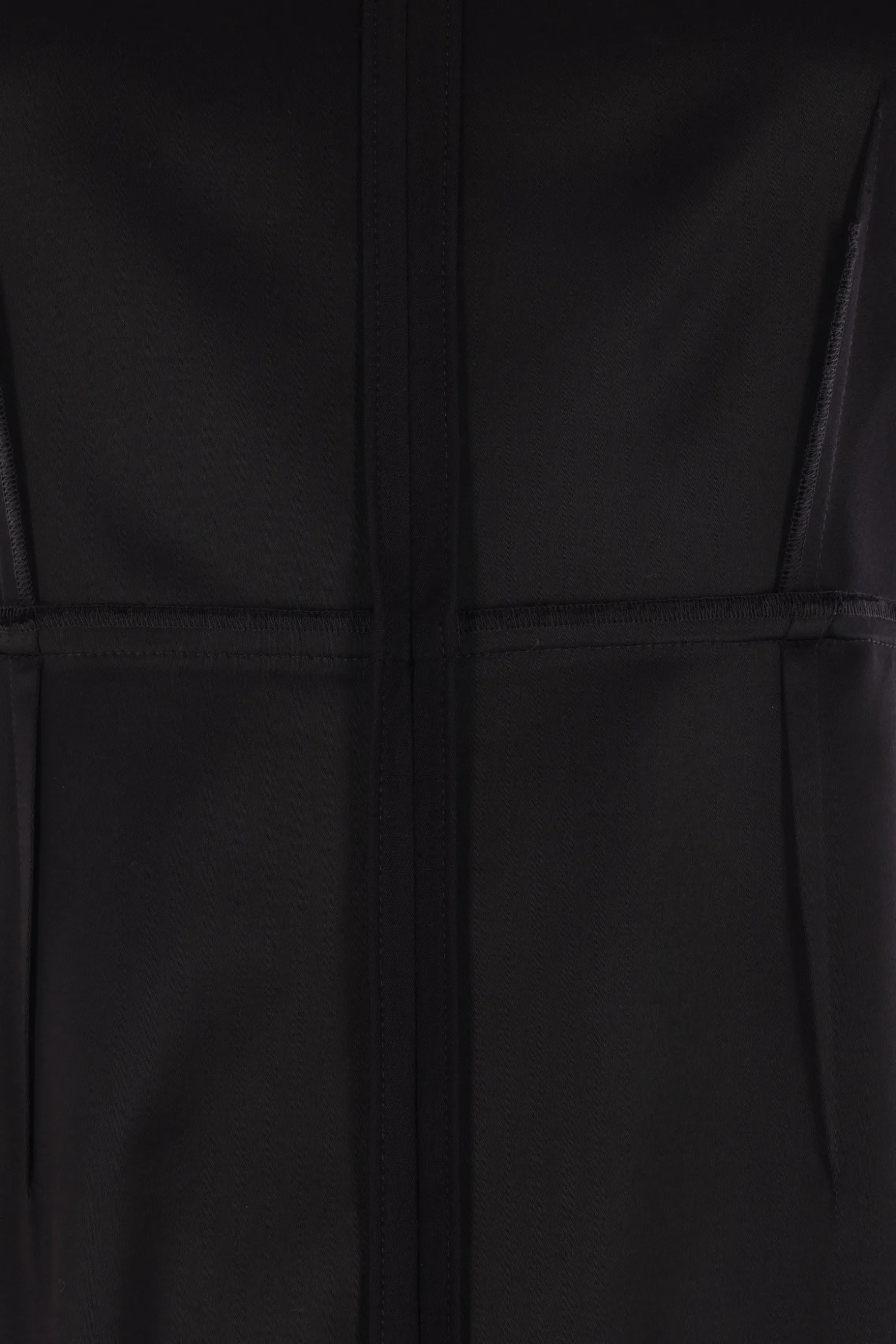 Abiti>MM6 abito smanicato in crêpe envers satin Nero