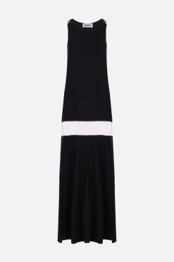 Abiti>DURAN LANTINK abito smanicato in jersey e mesh Nero