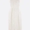 Abiti>COMME DES GARÇONS abito smanicato in mesh con fiori Bianco