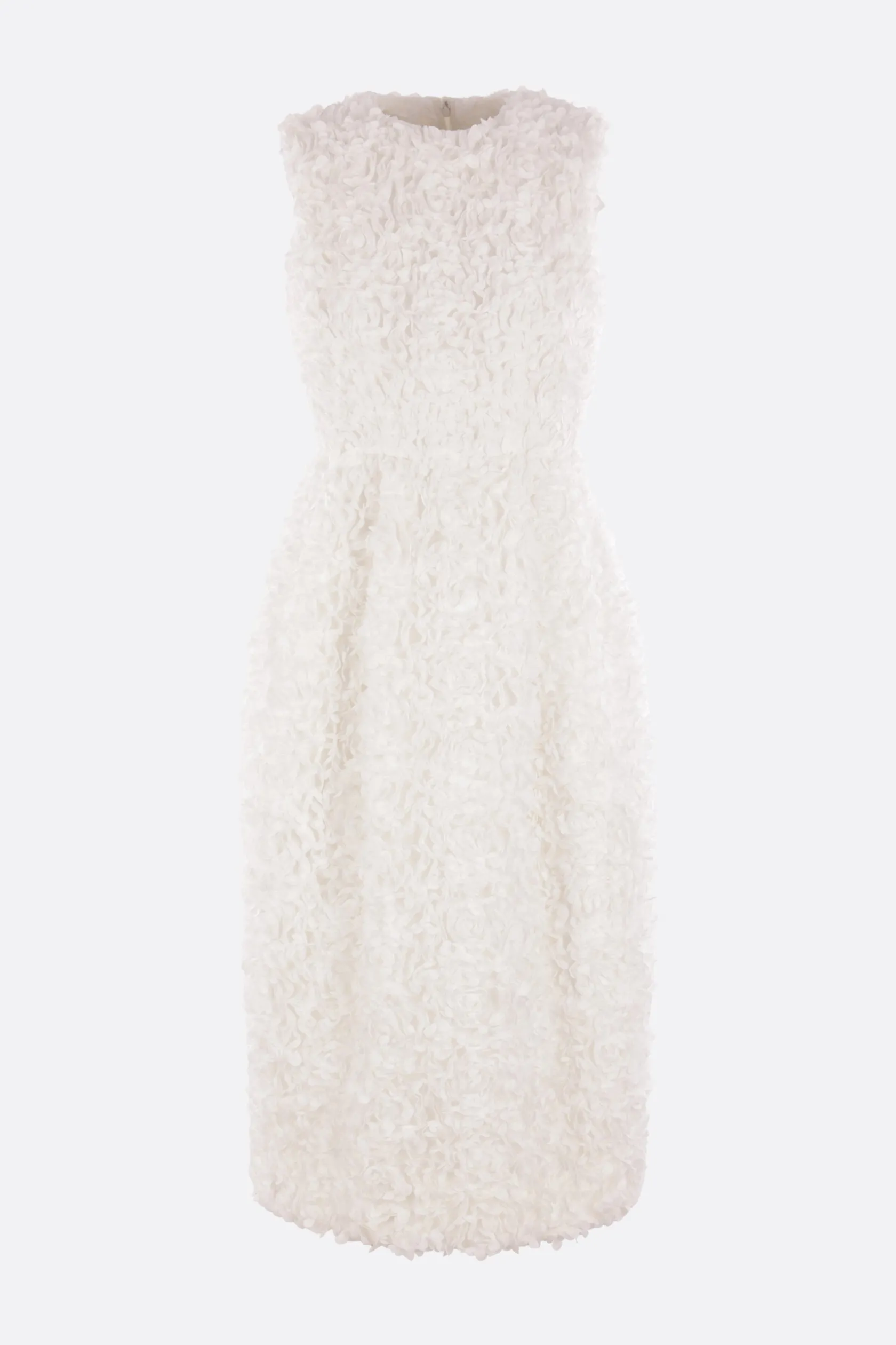 Abiti>COMME DES GARÇONS abito smanicato in mesh con fiori Bianco