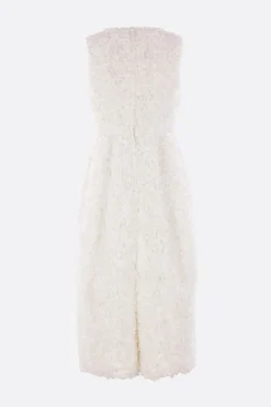 Abiti>COMME DES GARÇONS abito smanicato in mesh con fiori Bianco