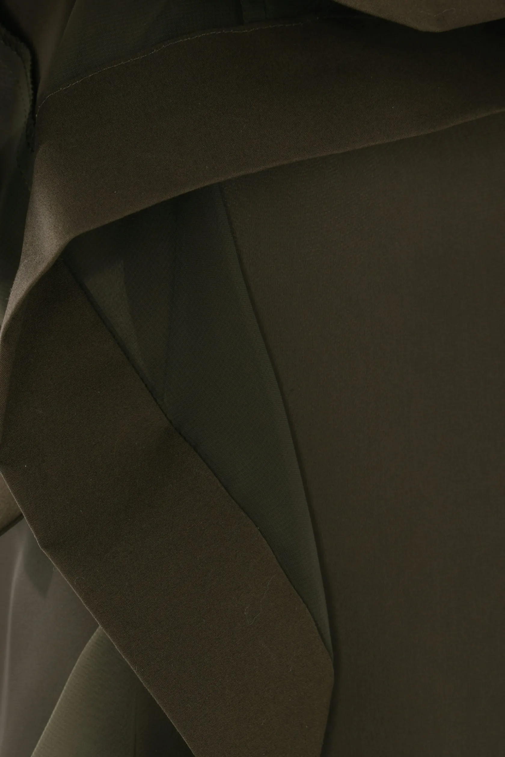 Abiti>SACAI abito smanicato in raso e chiffon Marrone