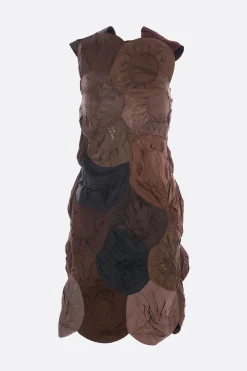 Abiti>HODAKOVA abito smanicato Lining Hat in misto viscosa Marrone