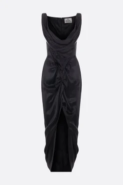 Abiti>VIVIENNE WESTWOOD abito smanicato Long Panther in raso Nero