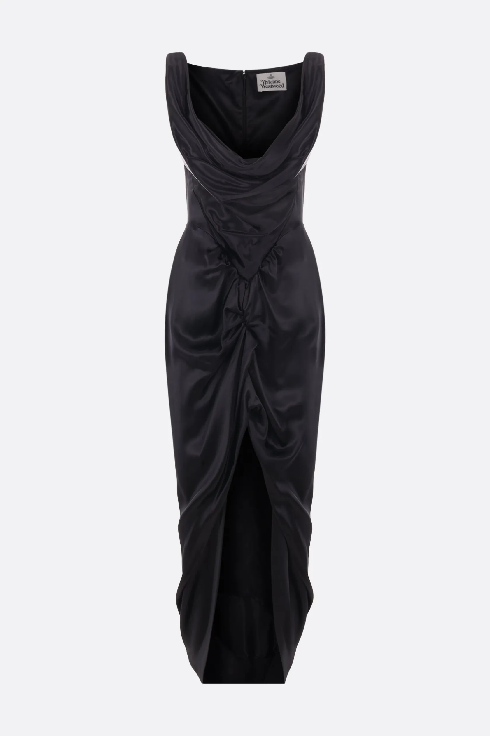 Abiti>VIVIENNE WESTWOOD abito smanicato Long Panther in raso Nero