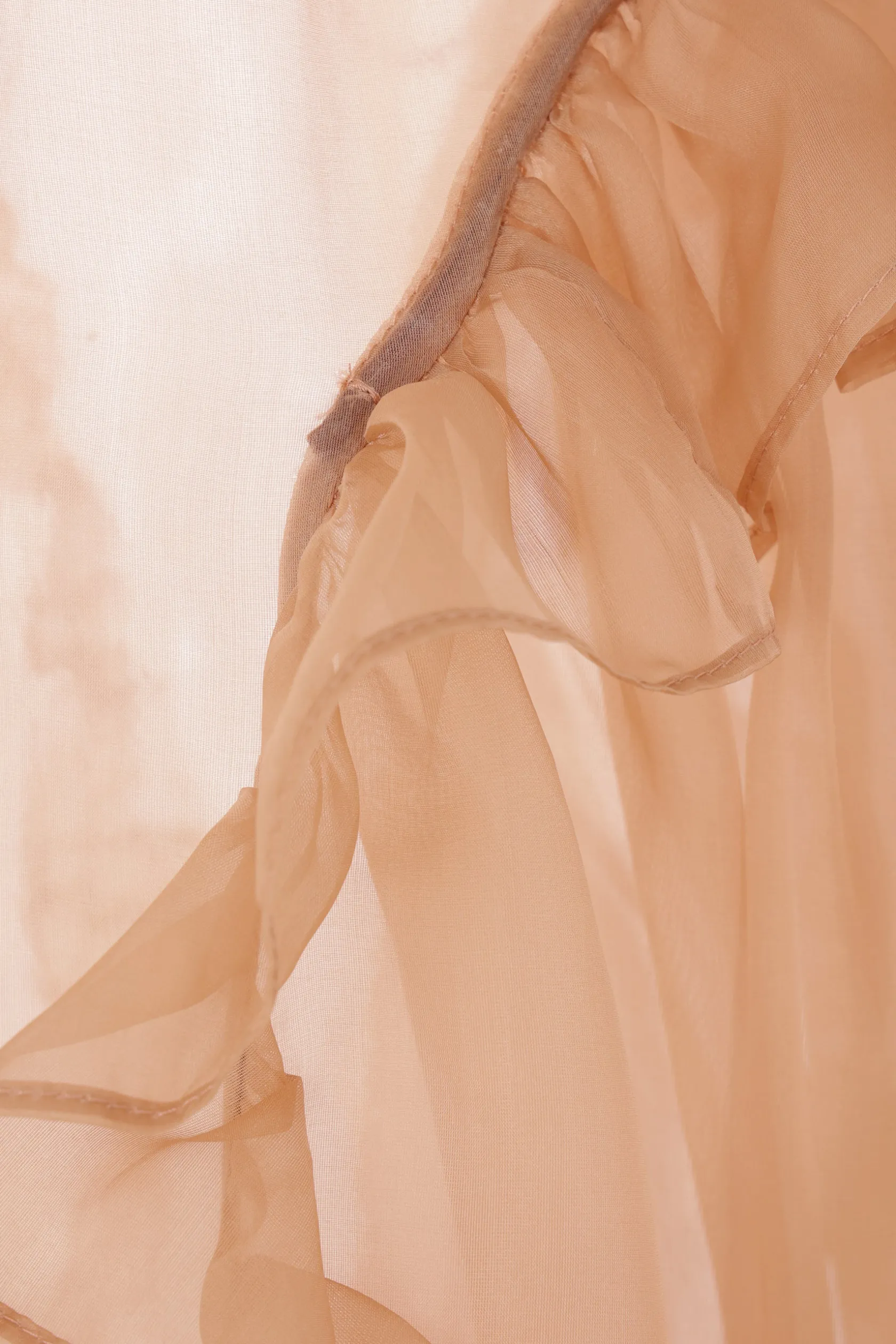 Abiti>CECILIE BAHNSEN abito smanicato Opal in organza Marrone