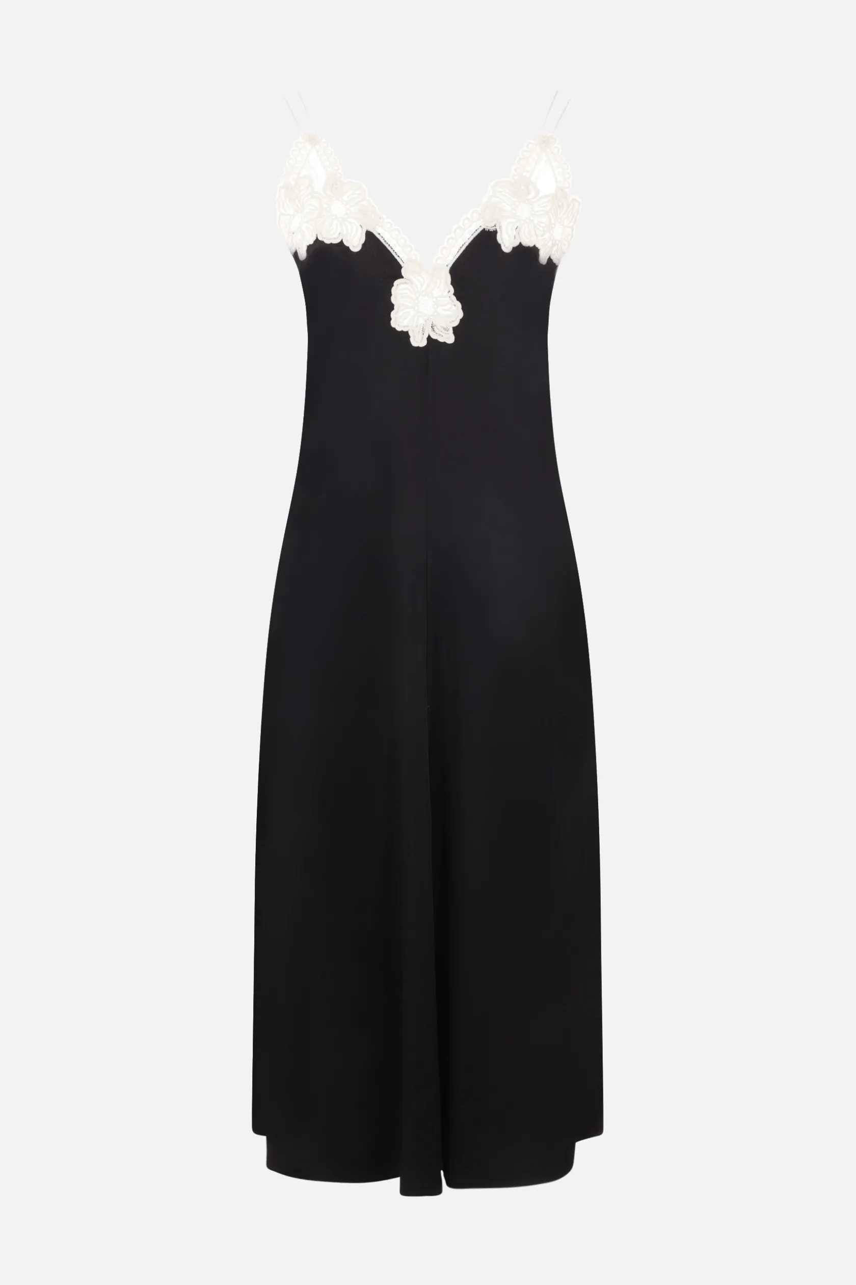 Abiti>JIL SANDER abito sottoveste in envers satin Nero