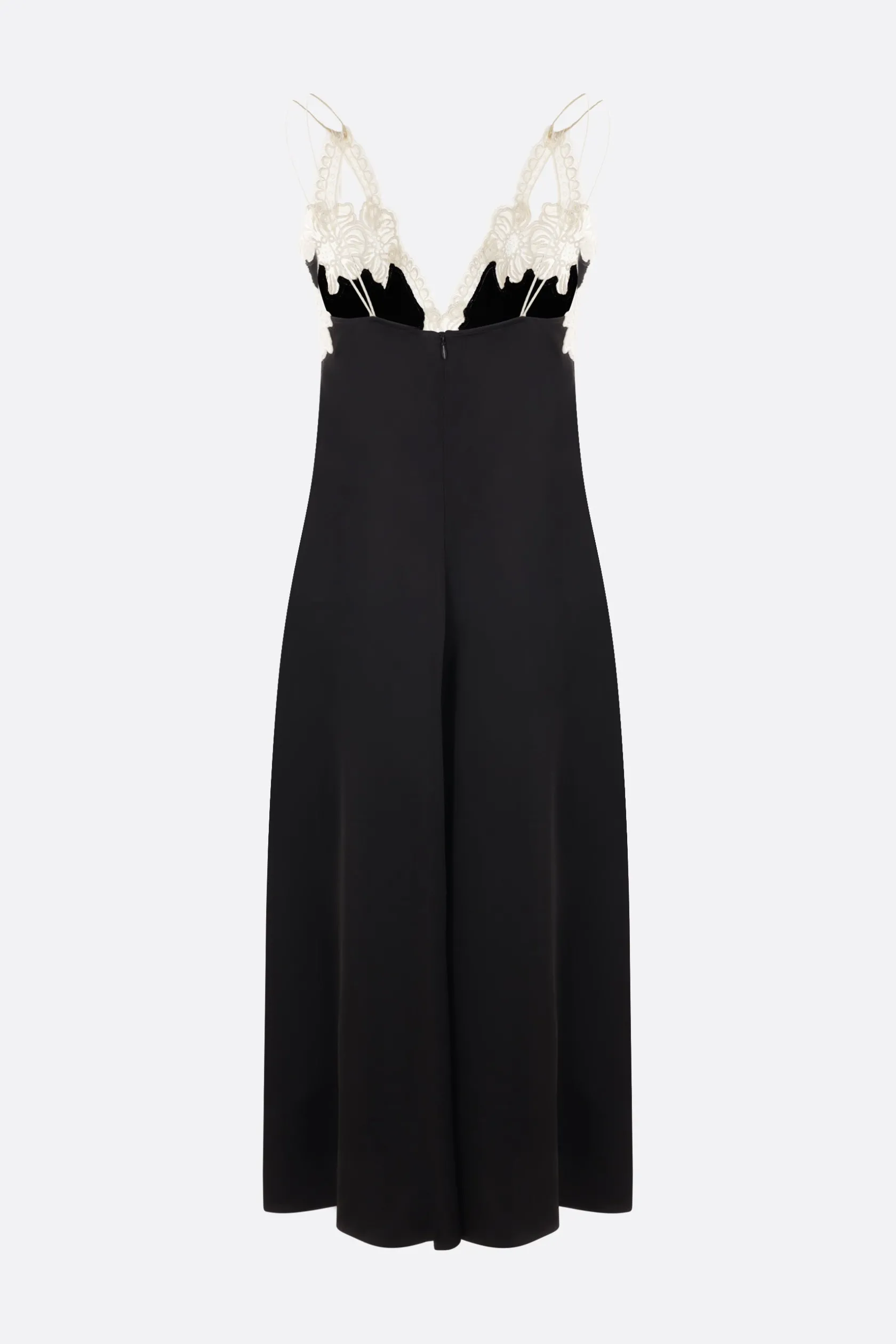Abiti>JIL SANDER abito sottoveste in envers satin Nero