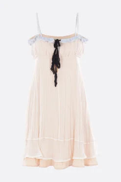 Abiti>JIL SANDER abito sottoveste in georgette Bianco