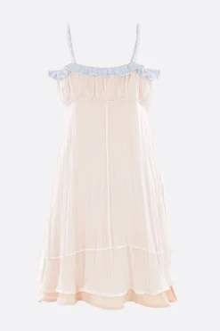 Abiti>JIL SANDER abito sottoveste in georgette Bianco