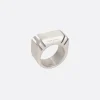 Gioielli>RICK OWENS anello Cut Beveled in ottone Argento