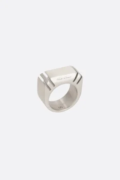 Gioielli>RICK OWENS anello Cut Beveled in ottone Argento