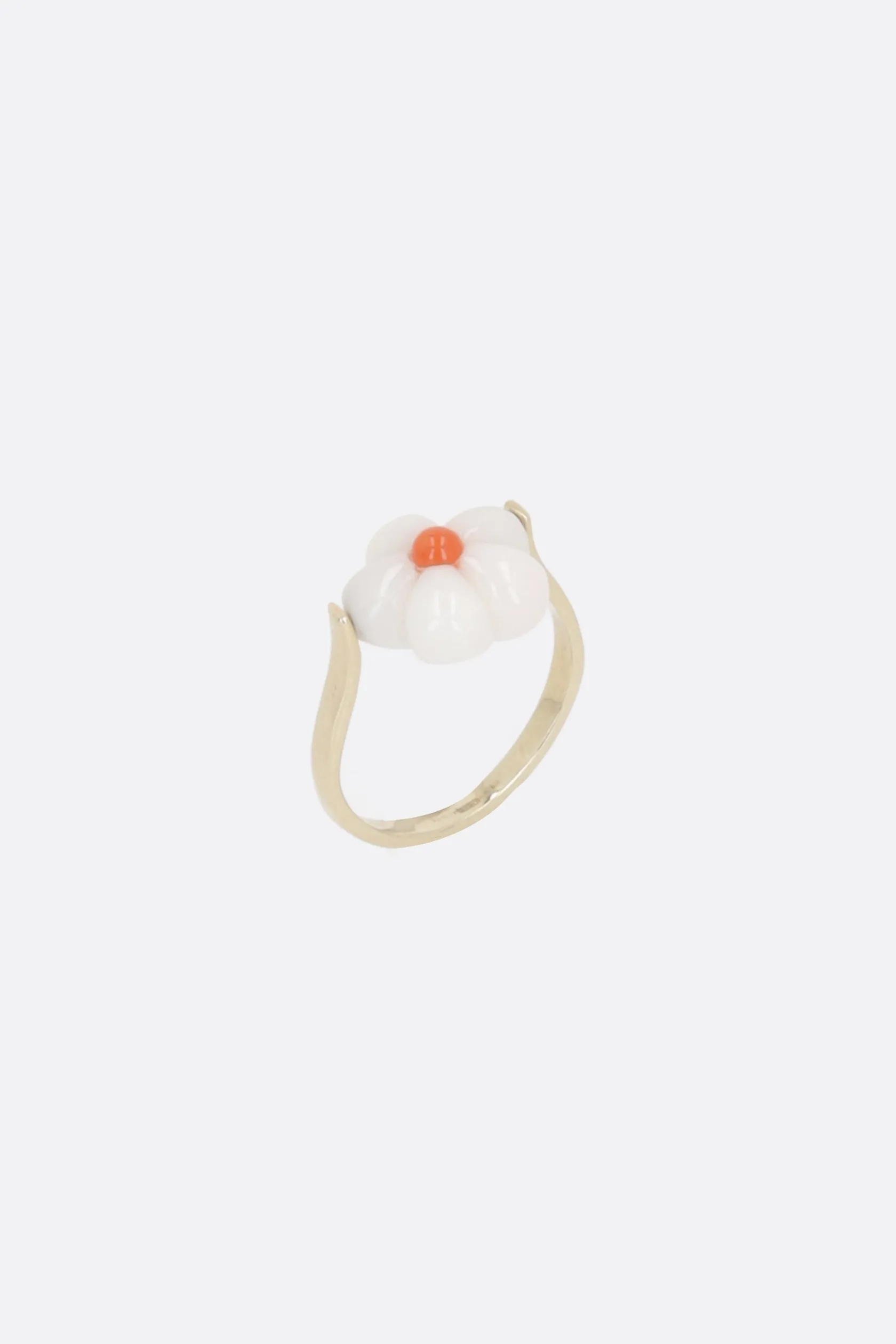 Gioielli>ALIITA anello Daisy White in giallo e corallo Oro