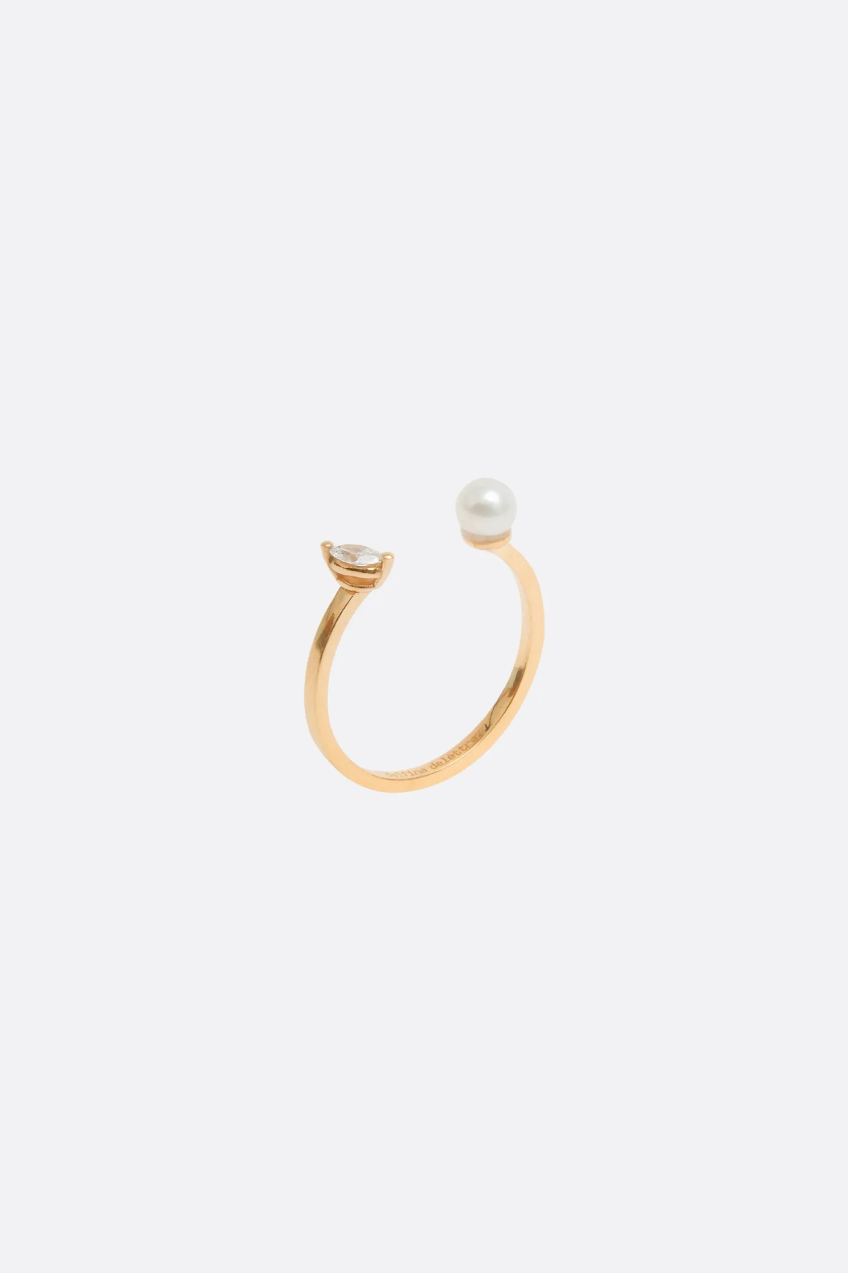 Gioielli>DELFINA DELETTREZ anello Dots Pearl and Marquise Oro