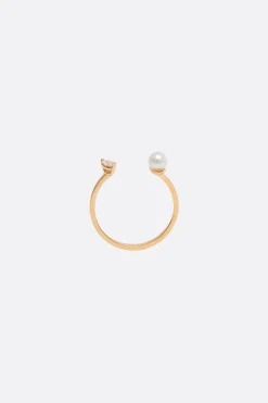 Gioielli>DELFINA DELETTREZ anello Dots Pearl and Marquise Oro