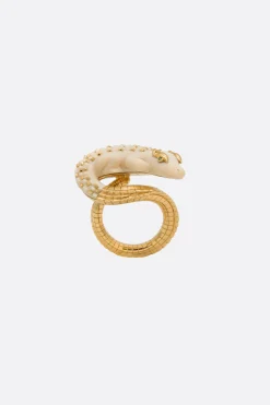 Gioielli>BIBI VAN DER VELDEN anello Mammoth Alligator Twist in oro 18k Multicolor