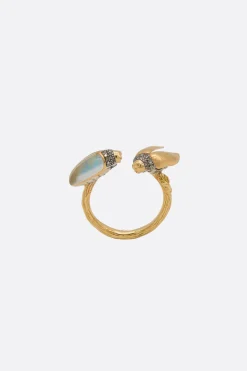 Gioielli>BIBI VAN DER VELDEN anello Opal Scarab Floaty in 18k Oro