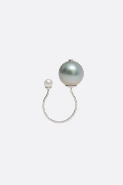 Gioielli>DELFINA DELETTREZ anello Pearl Piercing Grigio