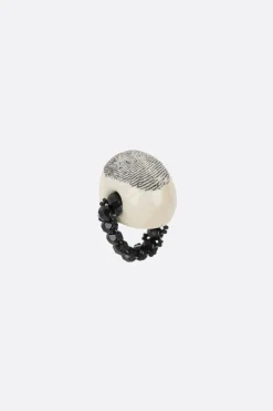 Gioielli>MARIA CALDERARA anello Thumbprint Nero