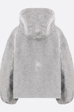 Capispalla>CECILIE BAHNSEN anorak oversize Orion in kaze matelassé Argento