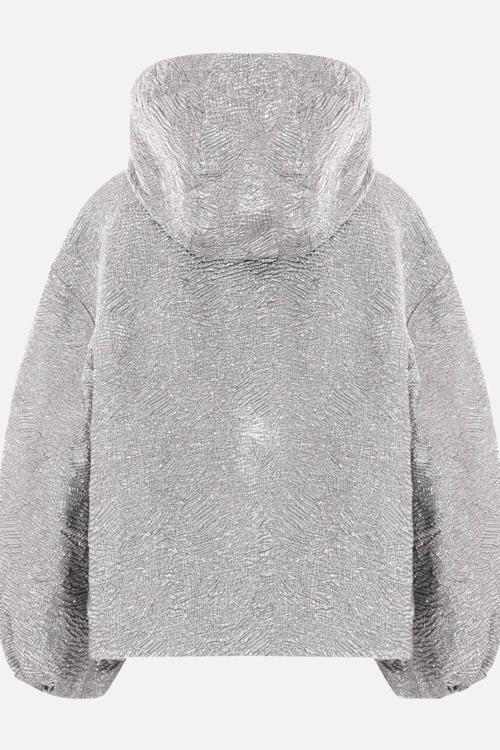 Capispalla>CECILIE BAHNSEN anorak oversize Orion in kaze matelassé Argento