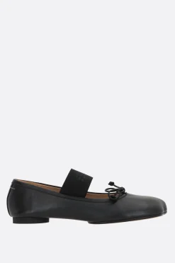 Scarpe Basse>MM6 ballerina Anatomic in nappa Nero