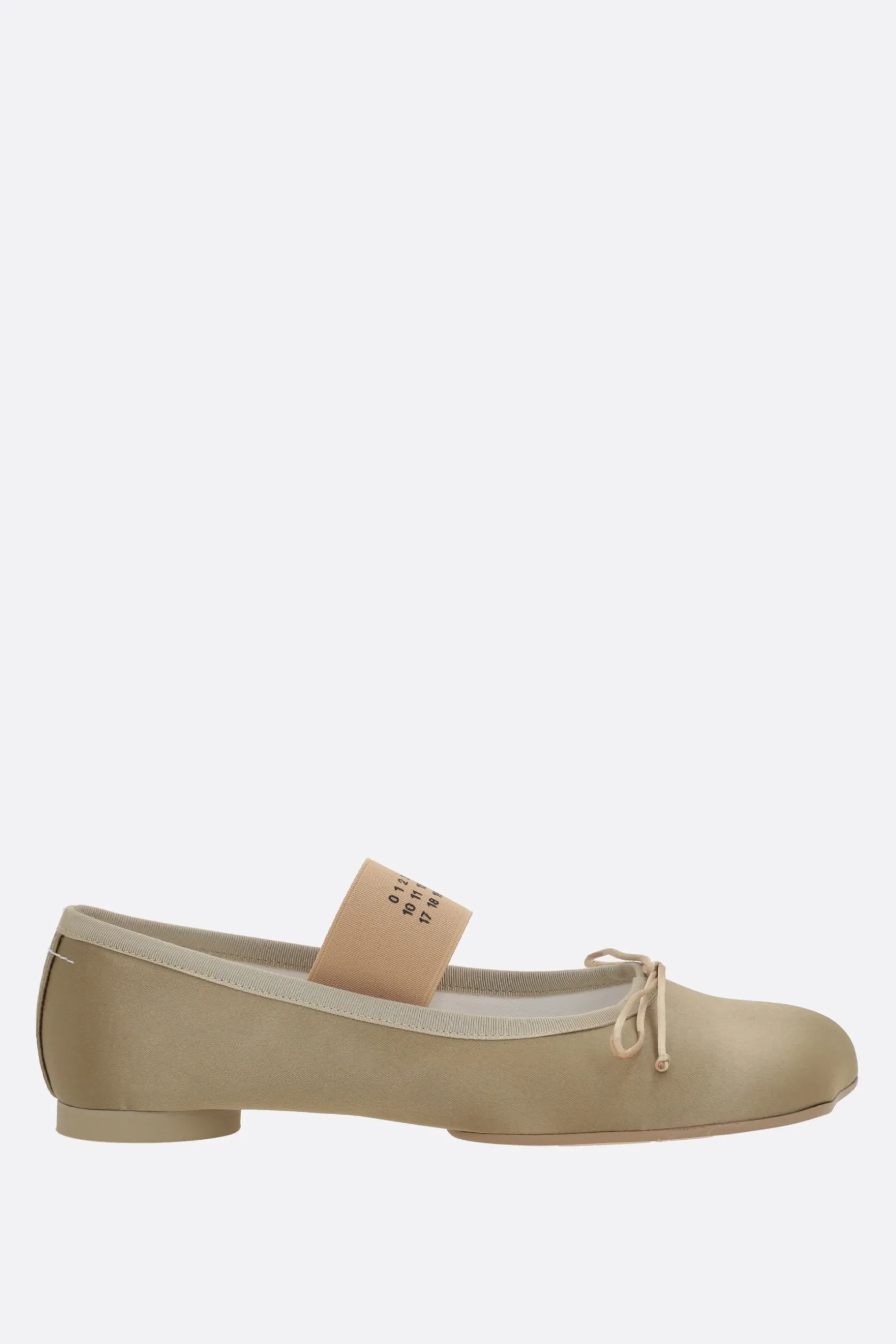 Scarpe Basse>MM6 ballerina Anatomic in raso Neutro